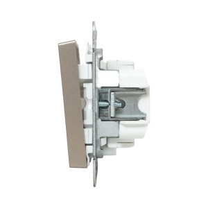 Механизм выключателя, двухклавишный, с подсветкой, шампань Эпика EKF UP1-SWC-24