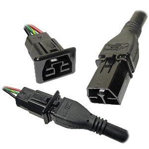 2032G3, Сверхмощные разъемы питания SAF-D-GRID PLUG 3M SINGLE END 18 AWG