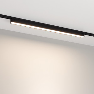 Светильник MAG-VIBE-FLAT-L485-24W Day4000 (BK, 100 deg, 48V) 044436, Светильник для магнитных треков MAG-VIBE. Мощность 24 Вт, св. поток 1820 лм, 76 лм/Вт, дневной 4000 K, CRI>90, угол 100°, напряжение питания 48 В. Черный прямоугольный корпус из алюминия, экран поликарбонат, степень защиты IP20. Размер: длина 485 мм, шири