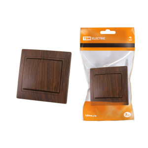 Выключатель 1 кл. 10А "ЭКО" (бук) "Таймыр" SQ1814-0301