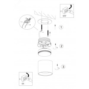 OL8 GX53 WH/GD Подсветка Накладной под лампу Gx53, алюминий, цвет белый+золото (40/800) Б0048536