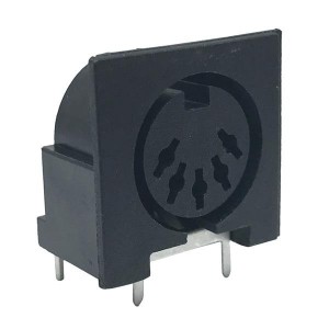 KCDX-5S-N, Цилиндрические разъемы DIN 5P R/A PCB NON SHLD 10mm CIRC DIN RECPT