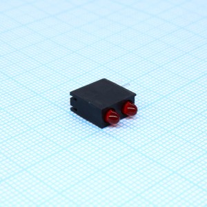 L-7104FO/2SRD, Светодиодный модуль 2LEDх3мм/красный/640нм/110-300мкд/40°