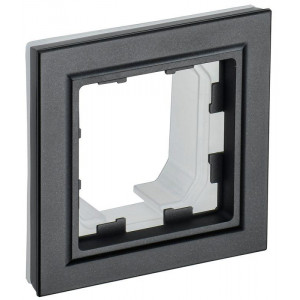 Рамка 1-м IP44 BRITE РУ-1-БрЧ-44 черн. BR-M12-44-K02