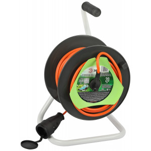 Удлинитель силовой RP-1e-3x1.5-20m на пластиковой катушке c заземлением 20м 1 розетка ПВС 3х1,5мм21шт Б0059775