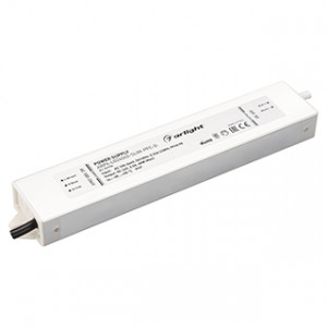 Блок питания ARPV-LG24060-SLIM-PFC-D (24V, 2.5A, 60W) 031720, Источник напряжения с гальванической развязкой для светодиодных изделий. Входное напряжение 200-240 VAC. Выходные параметры: 24 В, 2.5 А, 60 Вт. Встроенный PFC >0.98. Герметичный алюминиевый корпус IP 67. Рабочая температура -30…+50C?. Габаритные размеры