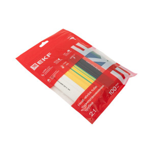 Набор трубок термоусадочных ТУТ нг тонкостен. 12/6 (7 цветов по 3шт 100мм) tut-n-12