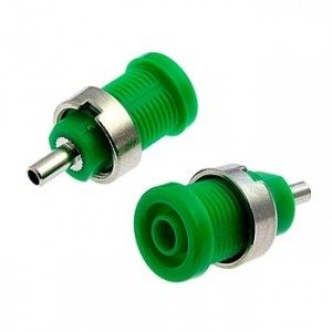 Z014 4MM PANEL JACK GREEN, Гнездо Z014 4 мм на панель jack зеленый, на панель под пайку