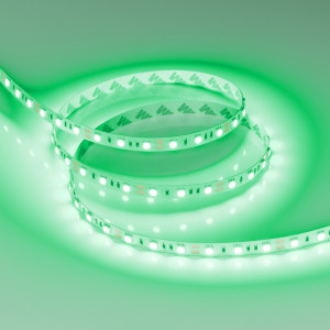 Лента RT-B60-10mm 12V Green (14.4 W/m, IP20, 5060, 5m) 012337(2), Гибкая лента LUX, светодиоды smd 5060, 60шт/м (300шт на 5м), белая плата 10мм, скотч 3М. Цвет ЗЕЛЁНЫЙ. Питание 12V, мощность 14.4 Вт/м (72 Вт на 5м), угол 120°. Размеры 5000х10x2.2мм. Мин.отрезок 50мм, 3 светодиода. Цена за 1м.