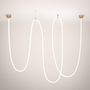 Светильник SP-TROPIC-SURFACE-R18-L10000-110W Warm3000 (BK, 360 deg, 230V) 043407, Подвесной светильник. Мощность 110 Вт, св. поток 5960 лм, 54 лм/Вт, тёплый 3000 K, CRI>90, угол 360°, напряжение питания 230 В. Черный круглый корпус из стали, силиконовая герметичная лента, степень защиты IP20. Размер: общая высота чаши 85 мм, высота чаш