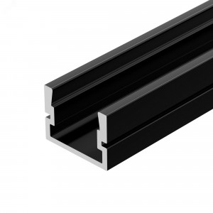 Профиль PDS-SM-2000 ANOD BLACK 035027, Алюминиевый анодированный профиль для светодиодных лент и линеек. Анодированный в чёрный цвет. Габаритные размеры (LхWхH): 2000x16,2x12 мм. Ширина площадки для ленты 14 мм. Экраны, заглушки и другие аксессуары приобретаются отдельно. Цена за 1 метр.