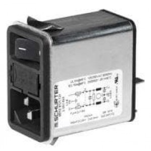 3-107-466, Модули подачи электропитания переменного тока DD12 IEC Appliance Inlet C14 with Filter, 2 A, Standard Version, Snap-in mounting, Fuseholder 2-pole, Line Switch 2-pole, non-illuminated, black