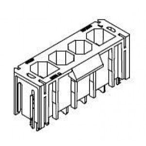 172042-0405, Headers & Wire Housings Super-Sabre Vert Hdr Assy 4ckt FgrPrf