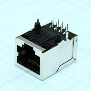 J00-0014NL, Модульный разъем, Cat5/6, RJ45, Гнездо, 8 контакт(-ов), 1 порт