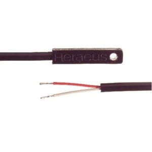 31600393, Промышленные температурные датчики Temperature Sensor type W-SZK(O), Pt100 RTDelement in 6x6x30mm molded plastic housing withmounting hole, 2.5m (8.2ft) L 2 wire jacketedcable, -20 to +100C operating temp.
