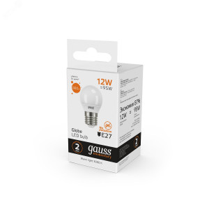 Лампа светодиодная Elementary 12Вт P45 шар 3000К тепл. бел. E27 880лм 53212