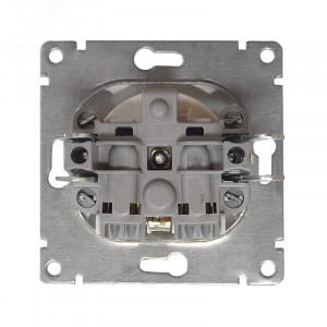 Розетка одноместная UNIVersal серия Афина б/з, с/у, 16А, 220В, белая (еврослот), механизм A0022