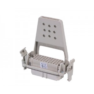 Вилочная контактная вставка Z5.571.8056.0, Вилочная контактная вставка, обжимная фиксация, 40 полюсов + PE, типоразмер 16B, 250V, 10A, (обжимные контакты поставляются отдельно), с защелками, с разгрузкой от натяжения, с монтажной рамкой