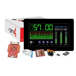 SK-gen4-70DCT-CLB-AR, Средства разработки визуального вывода Starter Kit for gen4-uLCD-70DCT-CLB-AR with 4D Arduino Adaptor Shield-II, 4D-UPA, 4GB Industrial microSD Card, 150 mm FFC Cable, 5-way female-to-female ribbon cable with male-to-male adaptor