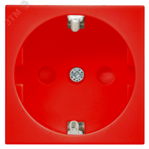 Розетка 1-м 2мод. Праймер РКС-20-32-П-К 45х45 с заземл. красн. IEK CKK-40D-RSZK2-K04-K