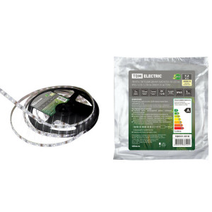Лента светодиодная SMD5050-30 LED/м-IP65-12 В-7,2 Вт/м-3000 К (5 м) TDM (кр.5м)
