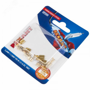 Клемма плоская гнездо 5,6 мм 0.75-1.5 мм2 (РП-м 1.5-(4.8)), в упак. 10 шт. 06-0400-A