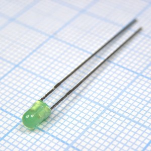 L-937GGD, Светодиод 3мм/зеленый/568нм/5-15мкд - зеленый/568нм/5-15мкд/60° bi