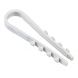 Дюбель-хомут 11-18мм для круглого кабеля нейлон бел. (уп.25шт) UDH13-11-18-025-K01
