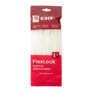 Хомут P6.6 3.6х150 FlexLock стандартный бел. (уп.100шт) PROxima plc-fl-ctsw-3.6x150