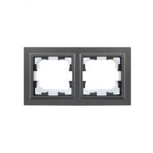 BRITE Рамка 2-мест. IP44 РУ-2-БрС-44 сталь BR-M22-44-K46