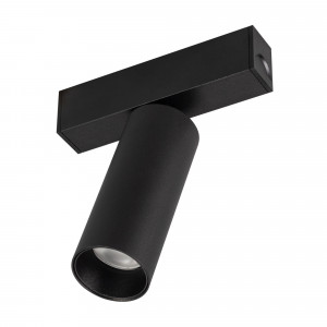 Светильник MAG-SPOT-25-R90-9W Day4000 (BK, 30 deg, 24V, DALI) 046300, Светильник поворотный для магнитных треков шириной 25 мм с управлением DALI, мощность 9 Вт. Цвет свечения ДНЕВНОЙ 4000K, световой поток 630 лм, угол 30°, CRI>90. Корпус прямоугольный, металл, цвет черный, IP20. Размеры LxWxH 100x35x90 мм. Входное напряжен