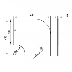 Крышка на угол CPO 90 горизонтальный 90- осн.300 в комплекте с метизами и пластинами PTCE 38005K