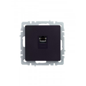 Розетка компьютерная СП RJ45 кат.5E BRITE РК10-БрЧ черн. BR-K10-1-K02