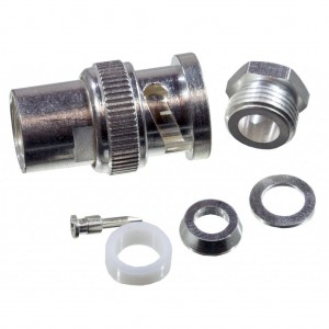 1-1337421-0, Разъем РЧ, Коаксиальный, BNC Коаксиальный, Прямой Штекер, Пайка, 50 Ом