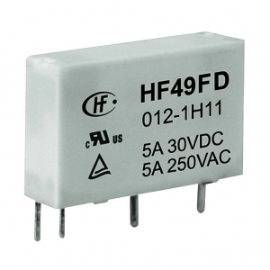 HF49FD/012-1H12F, Миниатюрное реле мощности SPST 5A 12V 1200, на плату