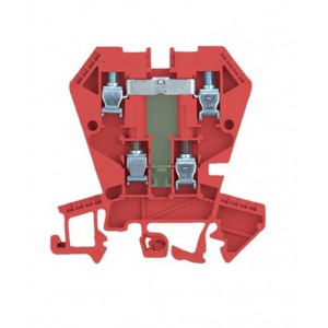 Этажная клемма WK 4 E/U G-URL, Этажная функциональная клемма, 2 этажа, тип фиксации провода: винтовой, номинальное сечение: 4 мм кв., 1A, 1000V, ширина: 6 мм, цвет: красный, тип монтажа: DIN35