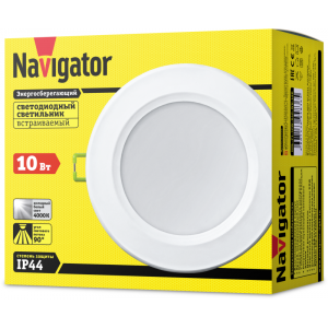 Светильник светодиодный 94 836 NDL-P1-10W-840-WH-LED 10Вт 4000К IP44 750лм 176-264В (аналог R80 100Вт) 94836