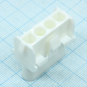 350780-1, Корпус разъема Universal MATE-N-LOK, вилка 4PIN, In-Line (Nylon, UL 94V-0) без контактов, шаг 6.35 мм