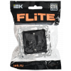 FLITE Розетка с заземлением без защитных шторок безвинтовое крепление 16А РС11-1-ФлЧ черный IEK FI-R11-16-1-K02