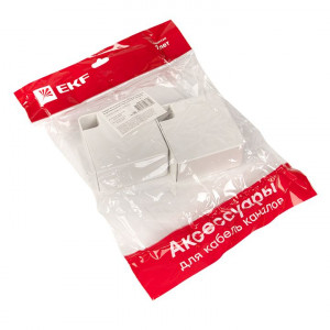 Поворот 90 гр. (60х40) (4 шт) белый EKF-Plast