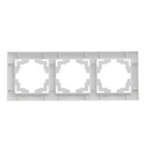 Валенсия рамка 3-местная белая PROxima EWM-G-303-10