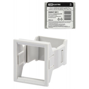 Панель лицевая для выреза в шкафу ПЛ-2, 2 модуля, пластик, без дверцы, IP40, серая SQ0827-0011