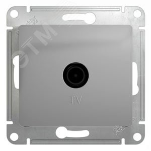 Розетка телевизионная оконечная TV 1-м СП Glossa 1дБ механизм алюм. SE GSL000391