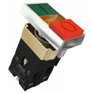 Переключатель на 2 положения I-O ПЕ-22 PPBB d22мм 220В неон зел./красн. 25062DEK