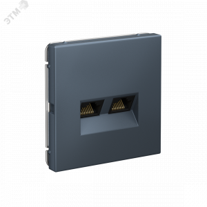 ARTGALLERY РОЗЕТКА двойная компьютерная RJ45+RJ45, кат. 5е, механизм, ГРИФЕЛЬ GAL000785