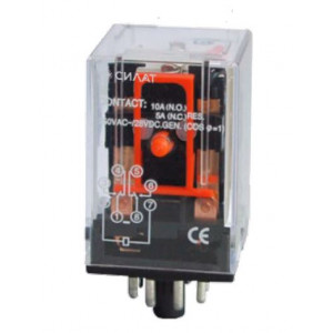 Промежуточное реле, без колодки PR103, Промежуточное реле, 2 группы переключающих контактов, контактная емкость: 10A/250VAC 10A/30VDC, номинальное напряжение катушки: 6…380VAC 6…220VDC, тип колодки SR05