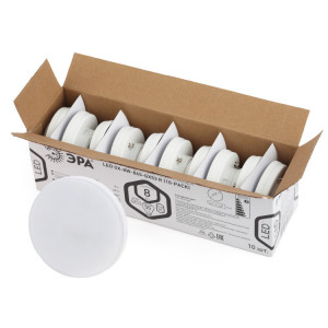 Лампочка светодиодная RED LINE LED GX-8W-865-GX53 R (10-PACK) GX53 8Вт таблетка холодный дневной свет Б0045332