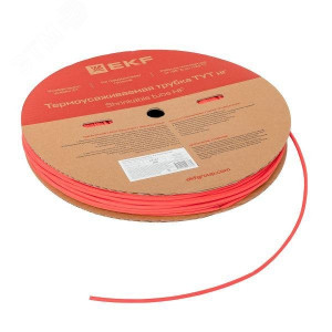 Термоусаживаемая трубка ТУТ нг 4/2 красная рулон PROxima tut-4-r