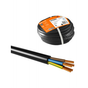 Провод ПВС 5х2,5 ГОСТ (5м), черный SQ0118-0312