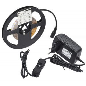 Комплект DIY (2835WW60-4,8-IP20-12В 5м + др. + выкл.) LSR1-1-060-20-1-05-S1